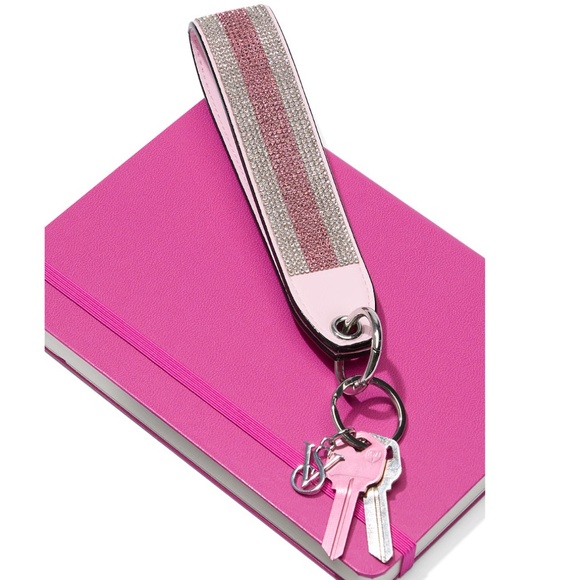 Victoria's Secret Heritage Stripe Wristlet Strap Keychain - Picture 2 of 2